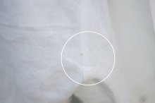 他の写真2: 無地 白 リネン 半袖 ブラウス ラウンドネック カッティングレース 後ろボタン [20186]