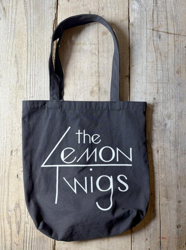 画像1: "The Lemon Twigs" バンド logo 黒 トートバッグ[20204]