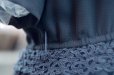 画像9: ”RECEPTION” 黒  無地 半袖 レトロワンピース スクエアネック カッティングレース [20152]