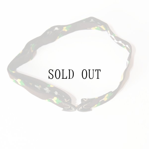 画像4: 花柄 黒系 アンティークベルト[20156]