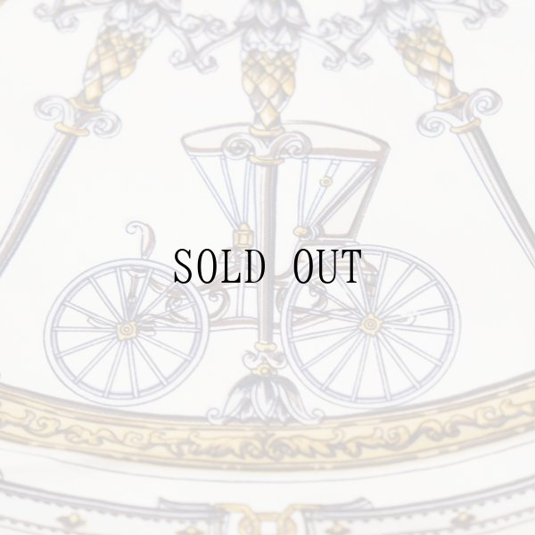 画像4: ホワイト×ダークブラウン系 装飾柄 スカーフ シルク 87cm×87cm[20173]