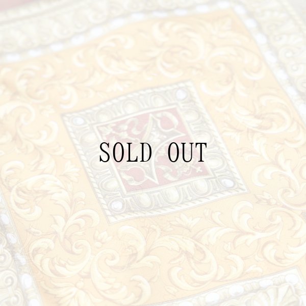 画像5: ブラウン系 装飾柄 スカーフ シルク 89cm×89cm[20171]