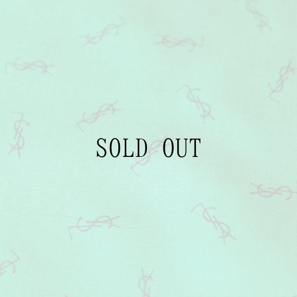 画像5: "Yves Saint Laurent イヴサンローラン" グリーン系 総柄 シルク スカーフ ダメージ 75cm×75cm[20166]