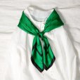 画像6: "Yves Saint Laurent イヴサンローラン" グリーン系 総柄 シルク スカーフ ダメージ 75cm×75cm[20166]