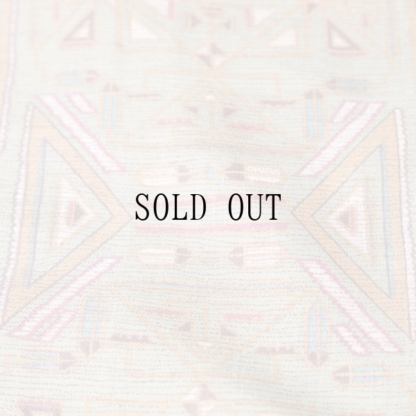 画像3: 黒 ブラウン系 幾何学模様 ウール スカーフ 86cm×86cm[20167]