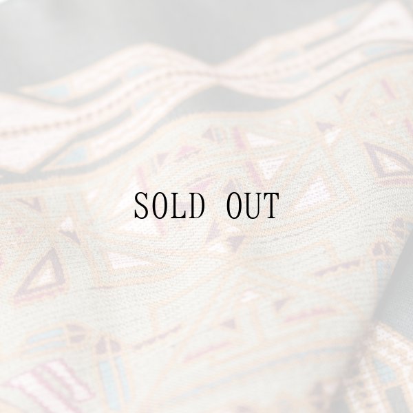 画像6: 黒 ブラウン系 幾何学模様 ウール スカーフ 86cm×86cm[20167]