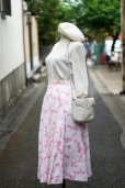 画像10: "ECHO" 無地 白 七分袖 ブラウス タイニーカラー レース ピンタック [20216]