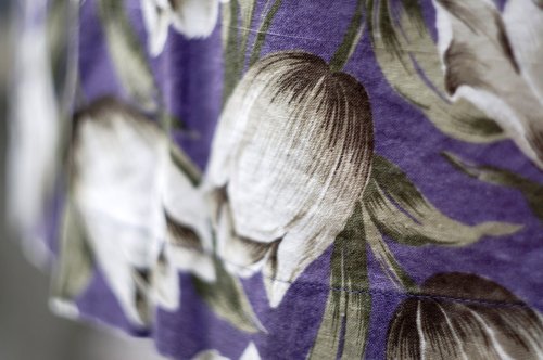 他の写真1: "mount hope something" パープル系 花柄 コットン ノースリーブ ワンピース スクエアネック 腰リボン[20066]