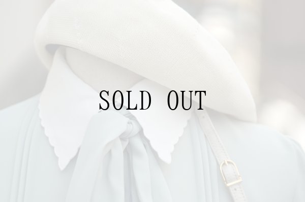 画像6: ”vivify” ミントグリーン系 無地 長袖 レトロワンピース レギュラーカラー ボウタイ ピンタック プリーツ[20229]