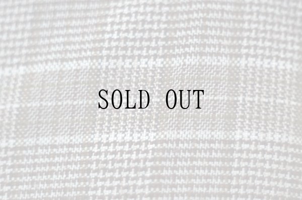 画像12: ”FASHION” グレンチェック柄 ブラウン×白 長袖 レトロワンピース 丸襟[20193]