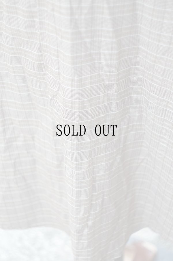 画像13: ”FASHION” グレンチェック柄 ブラウン×白 長袖 レトロワンピース 丸襟[20193]