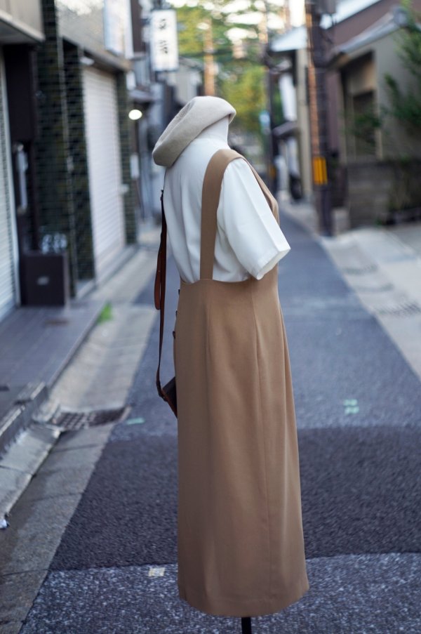 画像3: "SIXTONE PLACE" ブラウン 無地 ジャンパースカート[20192]