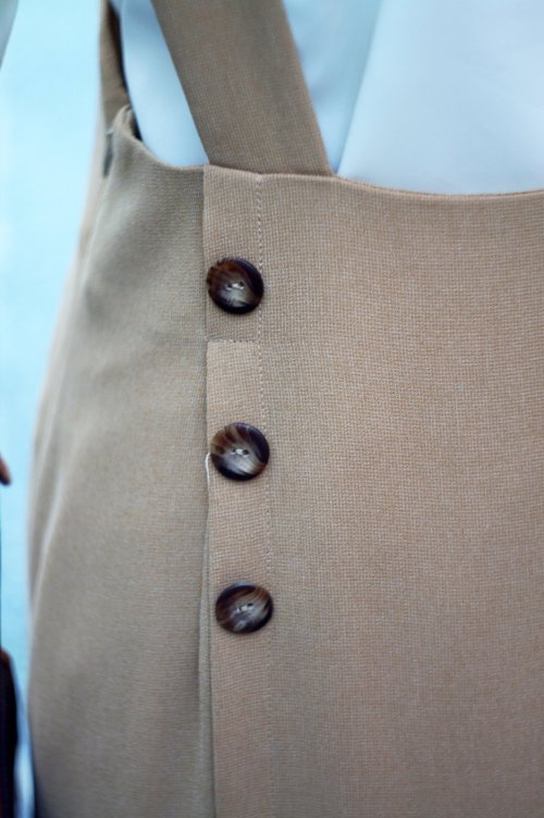 他の写真1: "SIXTONE PLACE" ブラウン 無地 ジャンパースカート[20192]