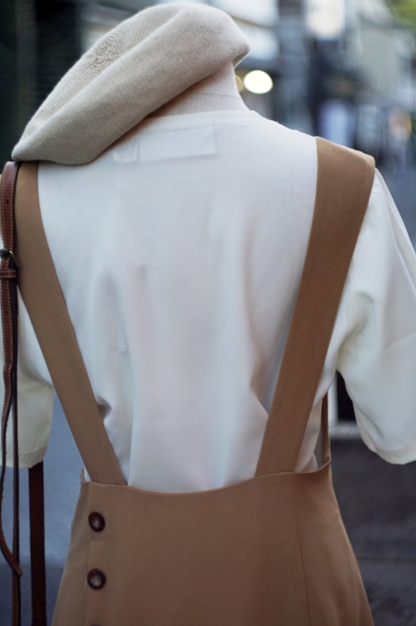 画像10: "SIXTONE PLACE" ブラウン 無地 ジャンパースカート[20192]