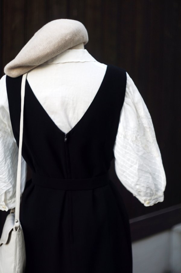 画像10: "PIKABIA" 黒 無地 ジャンパースカート[20189]