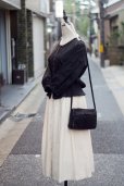 画像10: アイボリー 無地 スカート フレア フロントボタン w63cm[20240]