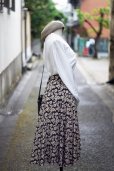画像12: "Mercredi" 無地 白 長袖 ブラウス ピンタック オープンカラー レース[20243]