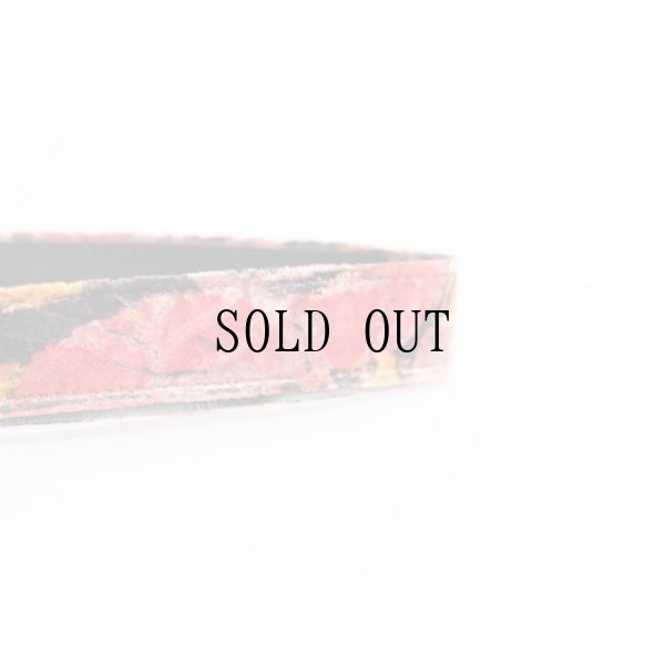 画像5: 総柄柄 マルチカラー ベロア アンティークベルト[20251]