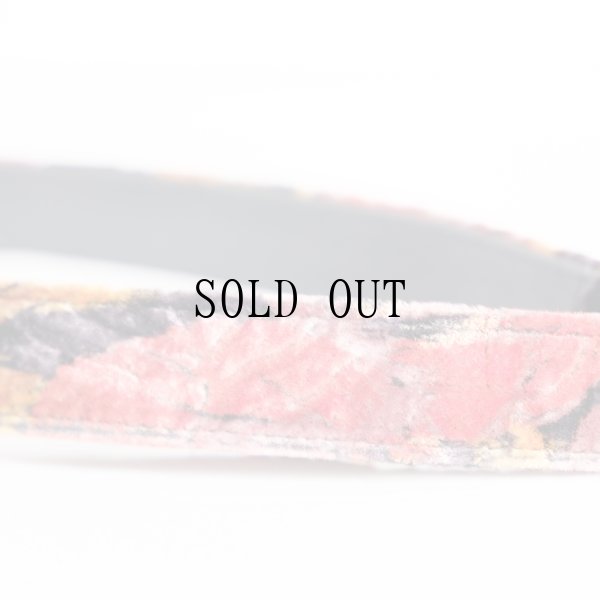 画像7: 総柄柄 マルチカラー ベロア アンティークベルト[20251]