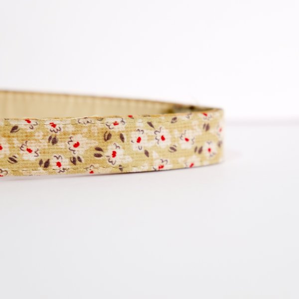 画像4: 花柄 グリーン系 アンティークベルト[20250]