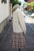 画像9: 無地 白 ニット カーディガン かぎ編み お花[20273]