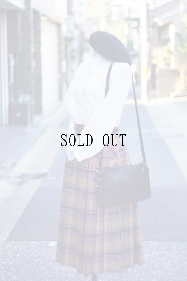 画像5: マルチカラー  タータンチェック柄 フレア スカート w65cm[20275]