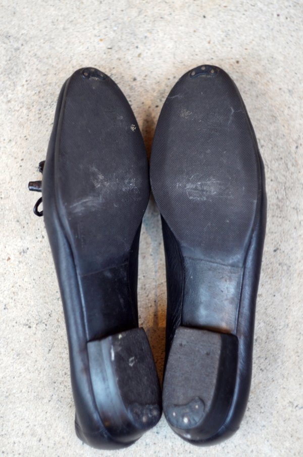 画像4: "Salvatore Ferragamo" イタリア製 黒 キルトタッセルローファー Sサイズ[20320]