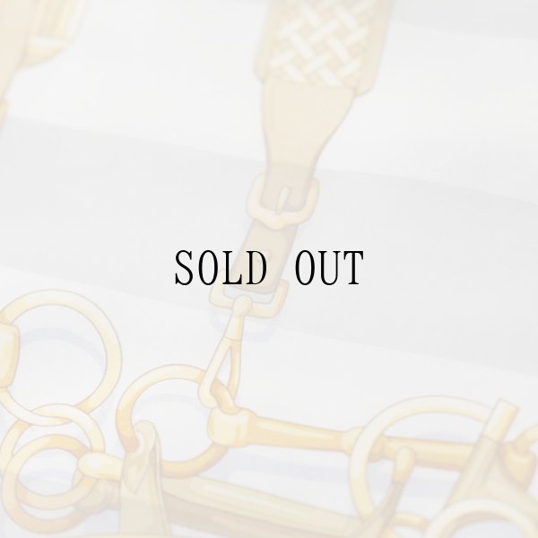 画像5: グレー系 シルク ベルトと装飾柄 スカーフ  90cm×90cm[20290]