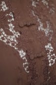 画像4: "Vichissoise" ブラウン 長袖 チャイナブラウス マオカラー スワトウ刺繍[20301] (4)
