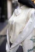 画像5: "RIOLOOP" 無地 アイボリー ベスト ラウンドネック 前開き ニット[20312]