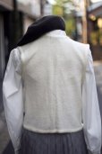 画像8: "RIOLOOP" 無地 アイボリー ベスト ラウンドネック 前開き ニット[20312]