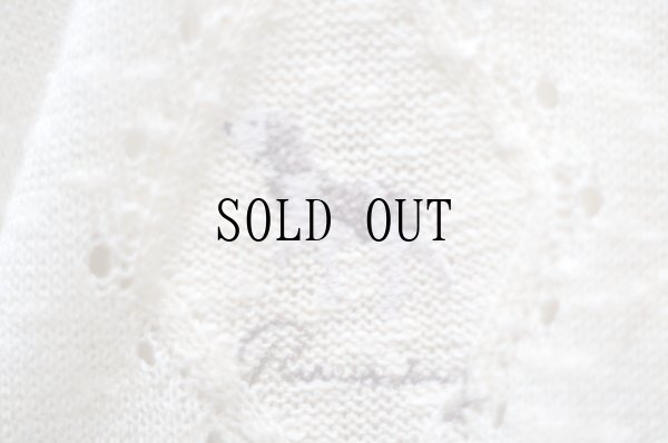 画像6: 無地 白 コットン混 ニット カーディガン 犬 刺繍[20313]