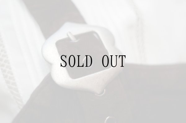 画像8: "C&A"ブラウン 無地  レザー チロル ジャンパースカート  装飾ボタン [20311]