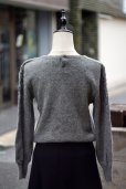 画像9: "marisa christina" お花のリボン刺繍 グレー系 ニット ウール クルーネック ビーズ ラメ [12931] (9)