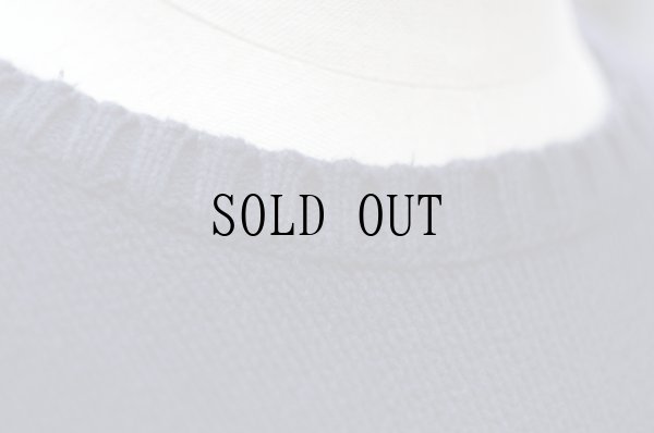 画像4: ”Polo Ralph lauren” ネイビー コットン 無地 ニット クルーネック[20337]