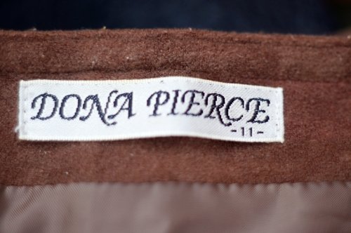 他の写真1: "DONA PIERCE" 無地 ブラウン ベスト ノーカラー 前開き スエード風[20329]