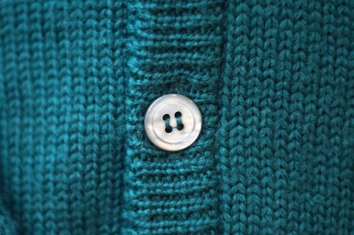 他の写真1: ”EAST WEST” 勾玉柄 ウール グリーン ニット カーディガン [20331]