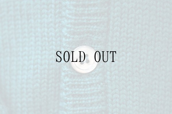 画像4: ”EAST WEST” 勾玉柄 ウール グリーン ニット カーディガン [20331]