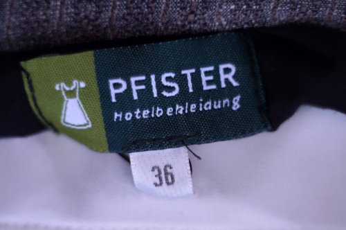 他の写真1: "PFISTER" グレー 無地 ストライプ ウール混 チロル ジャンパースカート 編み紐 マキシ丈 [20334]