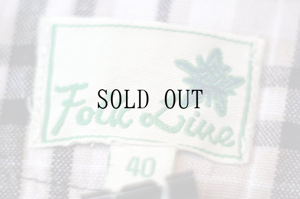 画像11: "Folk line" 無地 タータンチェック柄 黒×ベージュ ベスト ノーカラー 前開き [20338]