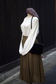 画像10: "SAISON DE ELE" 無地 白 長袖 ブラウス レギュラーカラー レース[20359]