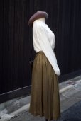 画像11: "SAISON DE ELE" 無地 白 長袖 ブラウス レギュラーカラー レース[20359]