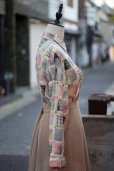 画像5: "Pasadena Bell" 総柄 チェック 長袖 ブラウス レギュラーカラー[20362]
