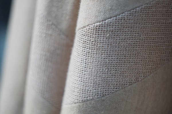 画像4: レーヨン リネン混 ベージュ フレア スカート w72cm[20363]