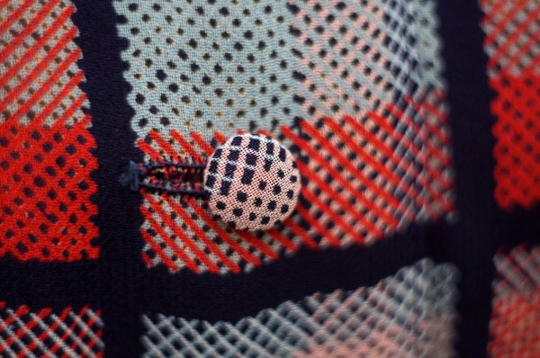 画像6: ”TOKYO BLOUSE” タータンチェック柄 マルチカラー 長袖 レトロワンピース スタンドカラー ベルト[20367]