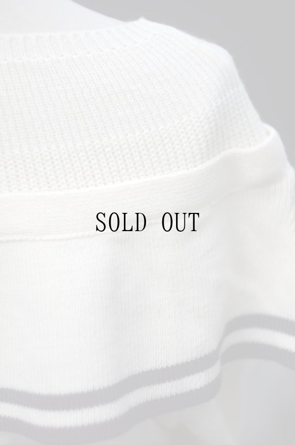 画像6: ”FAIRY POP” ウール混 白系 ニット セーター ケープカラー リボン [20369]