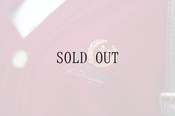 画像3: ”NAPOLEON” 無地 ウール混 ボルドー ニット カーディガン [20375]