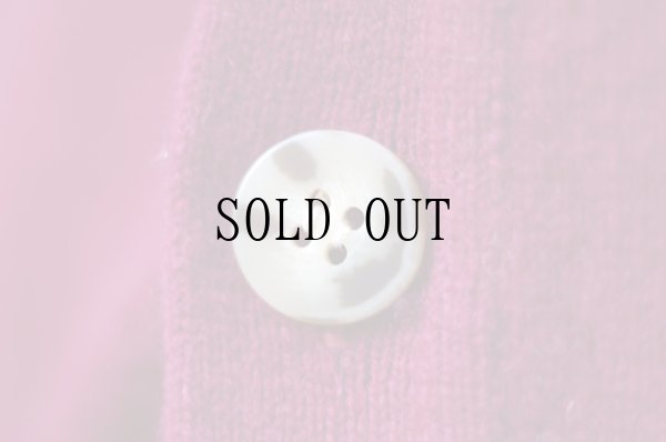 画像6: ”NAPOLEON” 無地 ウール混 ボルドー ニット カーディガン [20375]