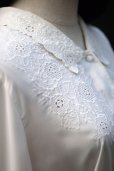 画像6: ”ET ROCHE” 白 長袖 ブラウス レギュラーカラー お花 刺繍[20378]