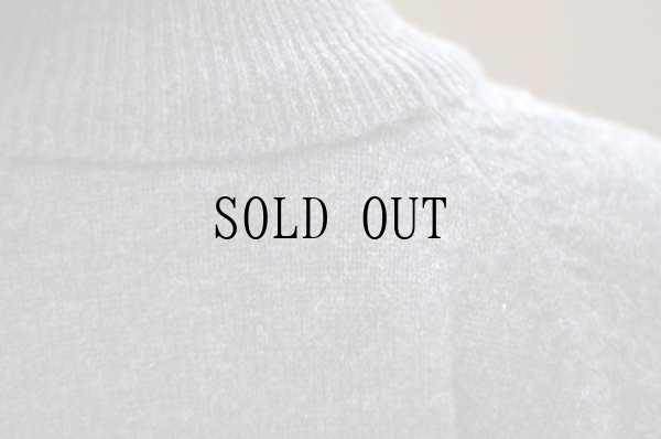 画像7: ”HIT MAKER” ネイビー ウール 無地 ニット タートルネック[20396]